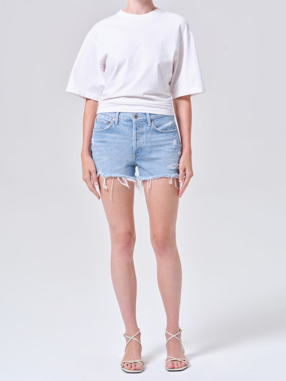 AGOLDE Parker Vintage Cut Off Denim Shorts